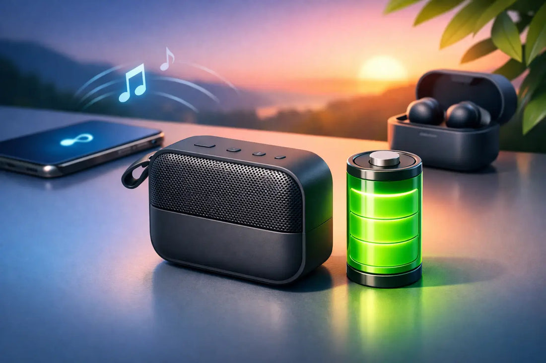 Kompakt bluetooth højttaler med lang batteritid